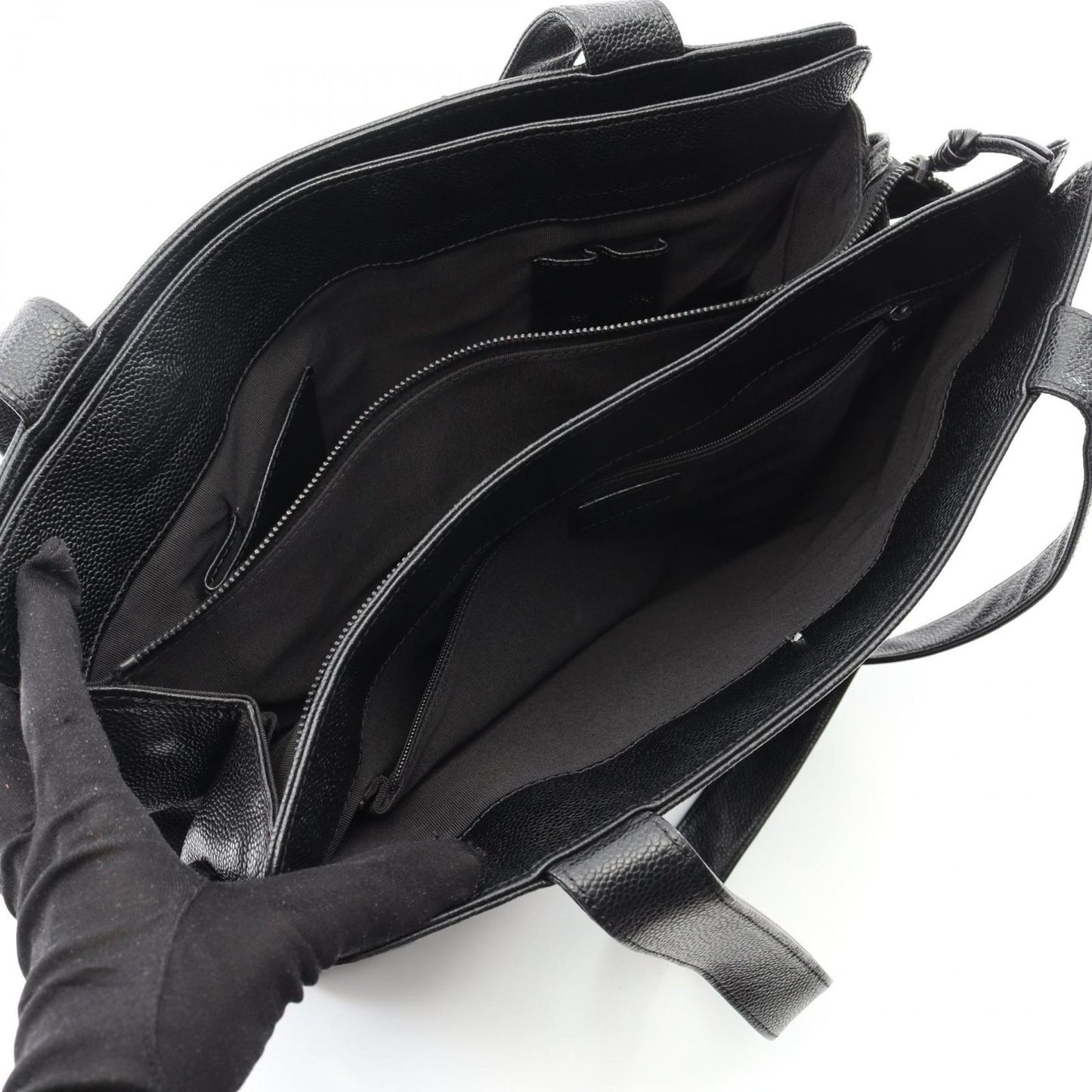 CHANEL Coco Mark Black Calfskin Tote Bag - Timeless Elegance