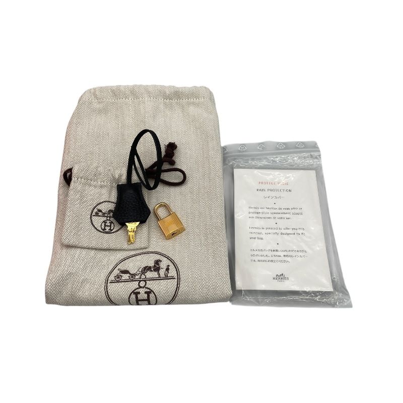 HERMES Birkin 30 D Stamp Black & Gold Hardware Handbag