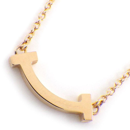 Tiffany & Co. T Smile Mini Necklace in K18 Pink Gold