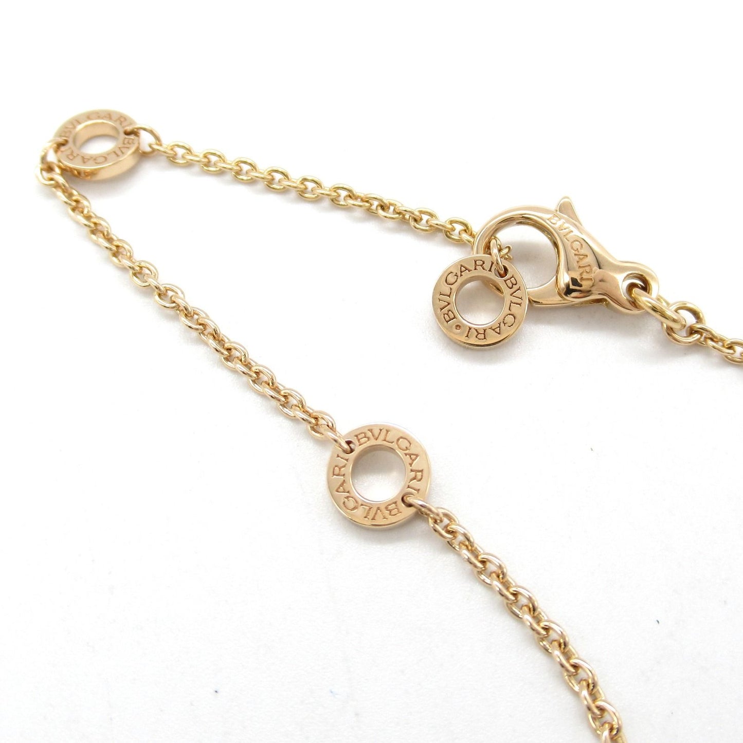 BVLGARI Open Parentesi Diamond Necklace in K18 Pink Gold