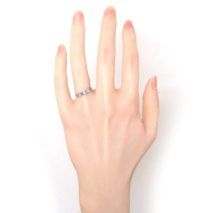 GUCCI Amore Heart Ring with Diamond in K18 White Gold