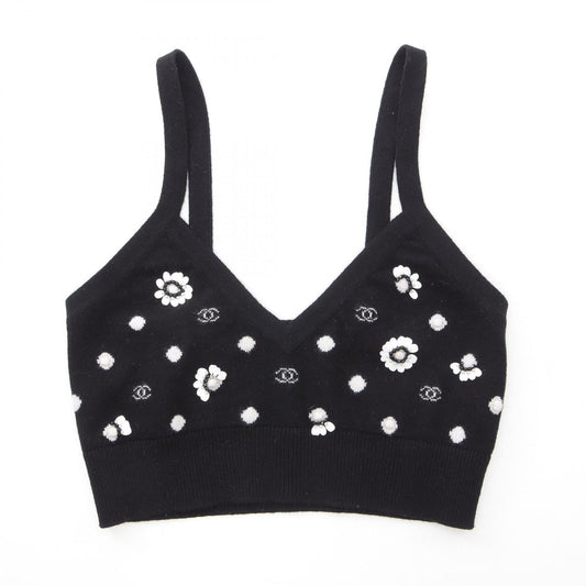 CHANEL Black Cashmere Bustier Top - Timeless Elegance