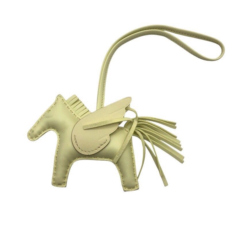 HERMES Rodeo Pegasus PM Charm in Yellow Milton - Exquisite Craftsmanship