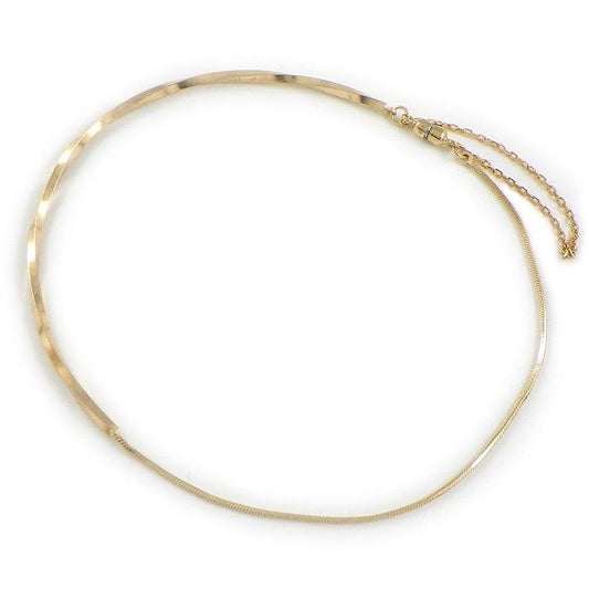 K10YG Twist Curve Bar Bracelet - Exquisite Yellow Gold Elegance