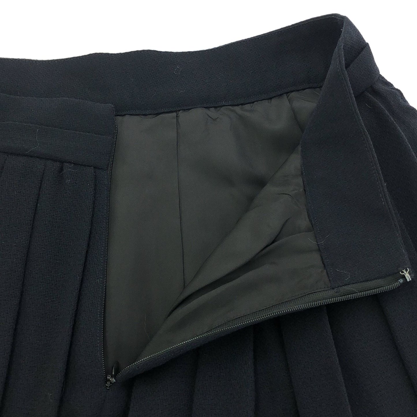ebure Navy Wool Long Skirt - Timeless Elegance