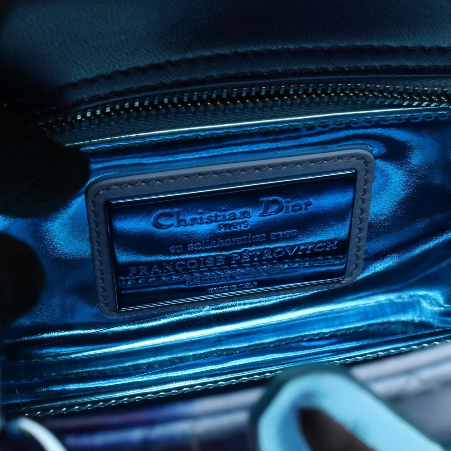 Dior Lady Art7 Handbag in Light Blue/Purple - Exquisite Craftsmanship