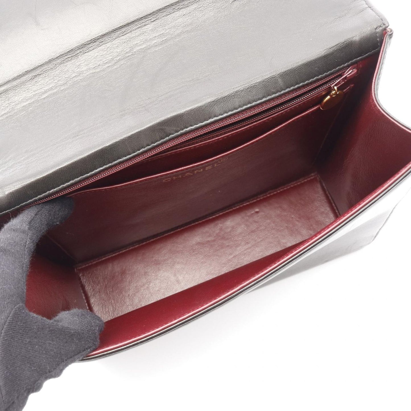 CHANEL Black Lambskin Coco Mark Chain Handbag - Timeless Elegance