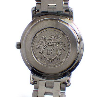 HERMES Clipper CL4.210 Date Watch with Sunray Gray Dial