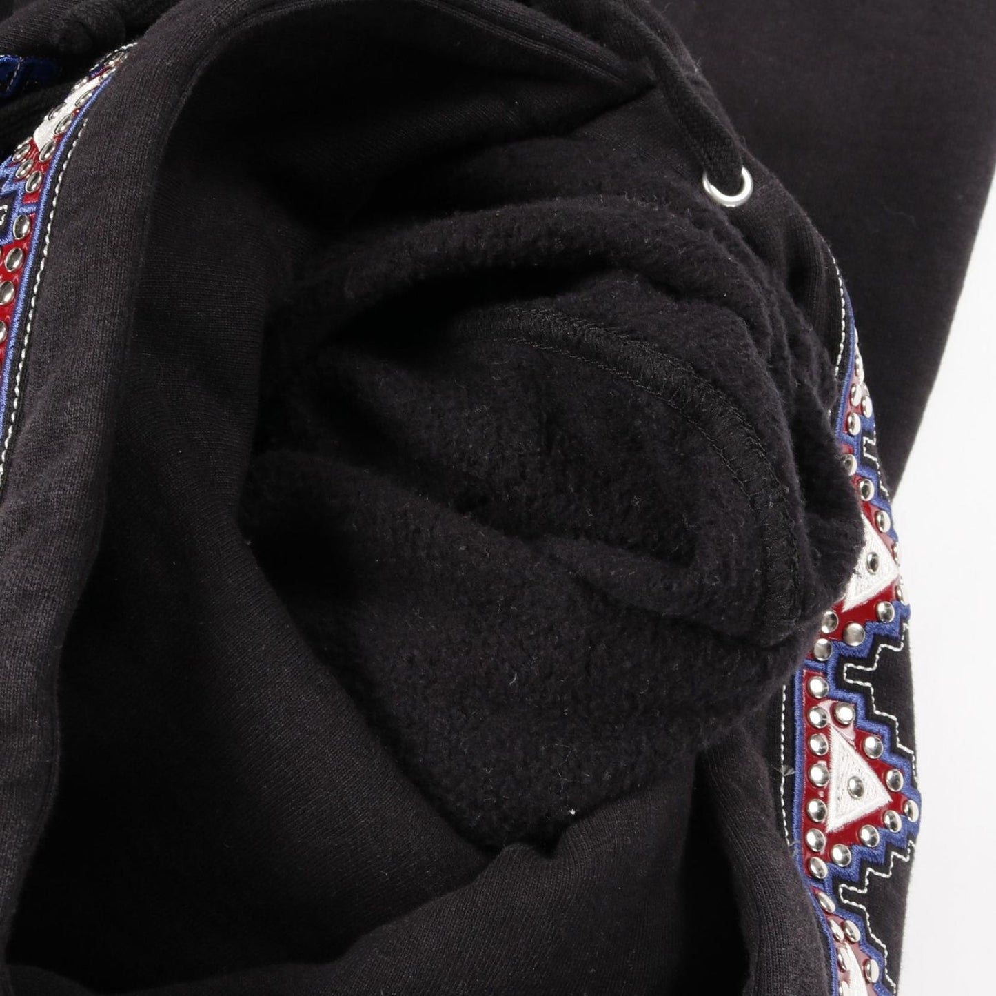 Supreme Pharaoh Studded Hooded Sweatshirt - Black Cotton, Size L