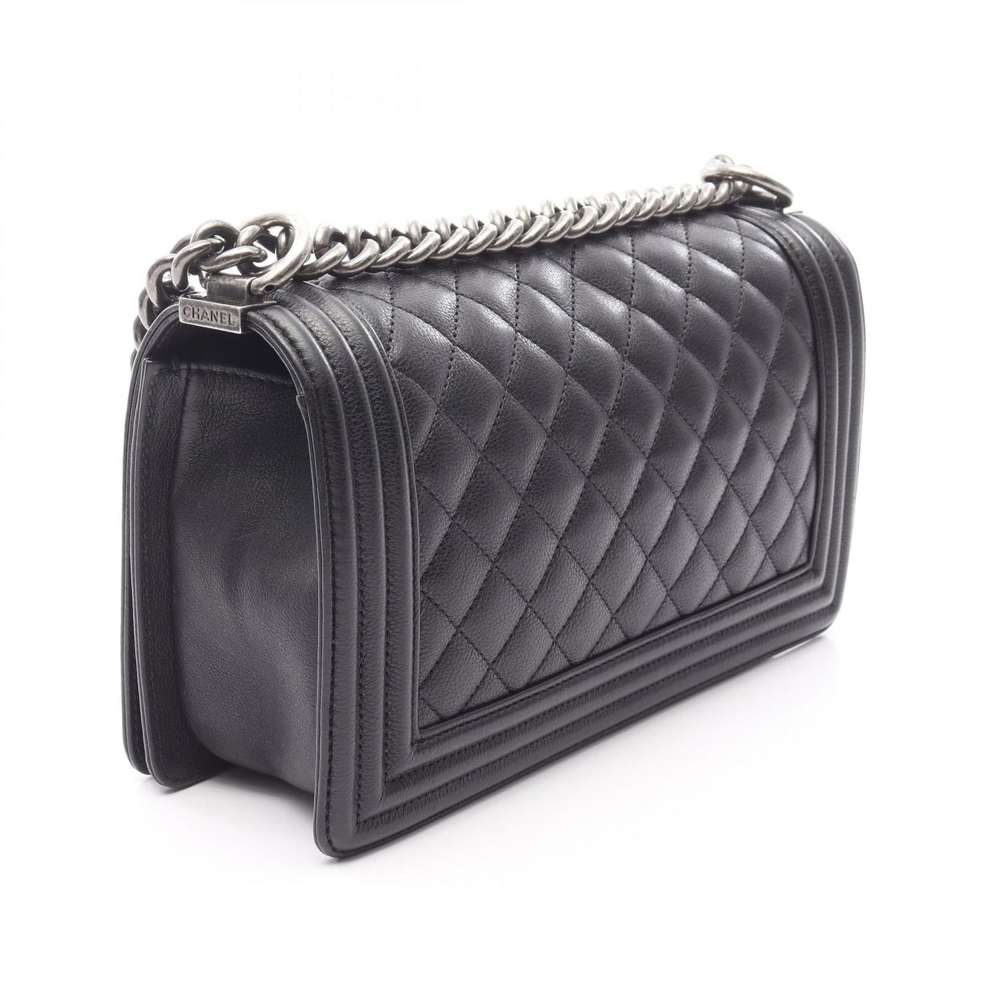 CHANEL Boy Chanel Shoulder Bag A67086 in Black Leather