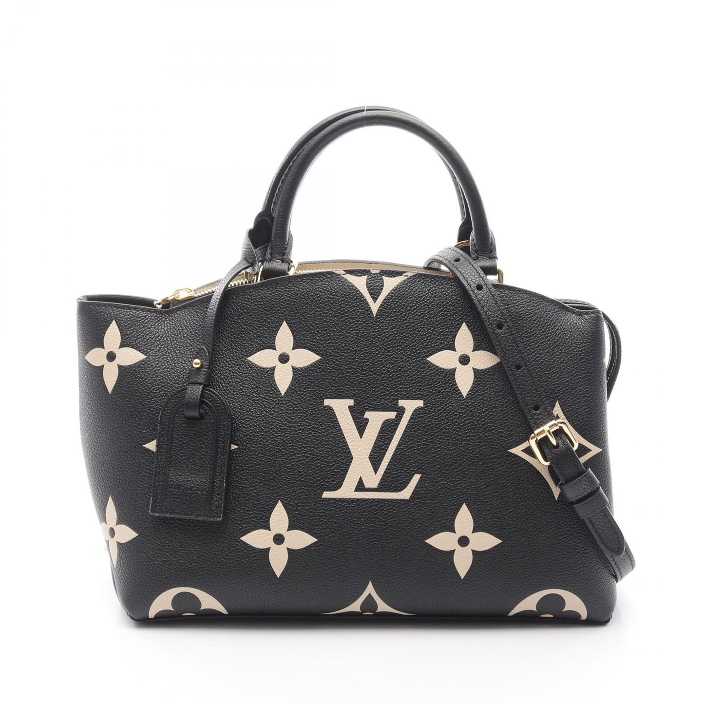 Louis Vuitton Petit Palais PM Bi-Color Handbag - Black/Beige Leather
