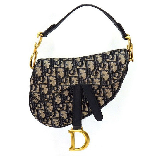 Dior Saddle Mini Oblique Handbag in Navy & Beige - Exquisite Craftsmanship
