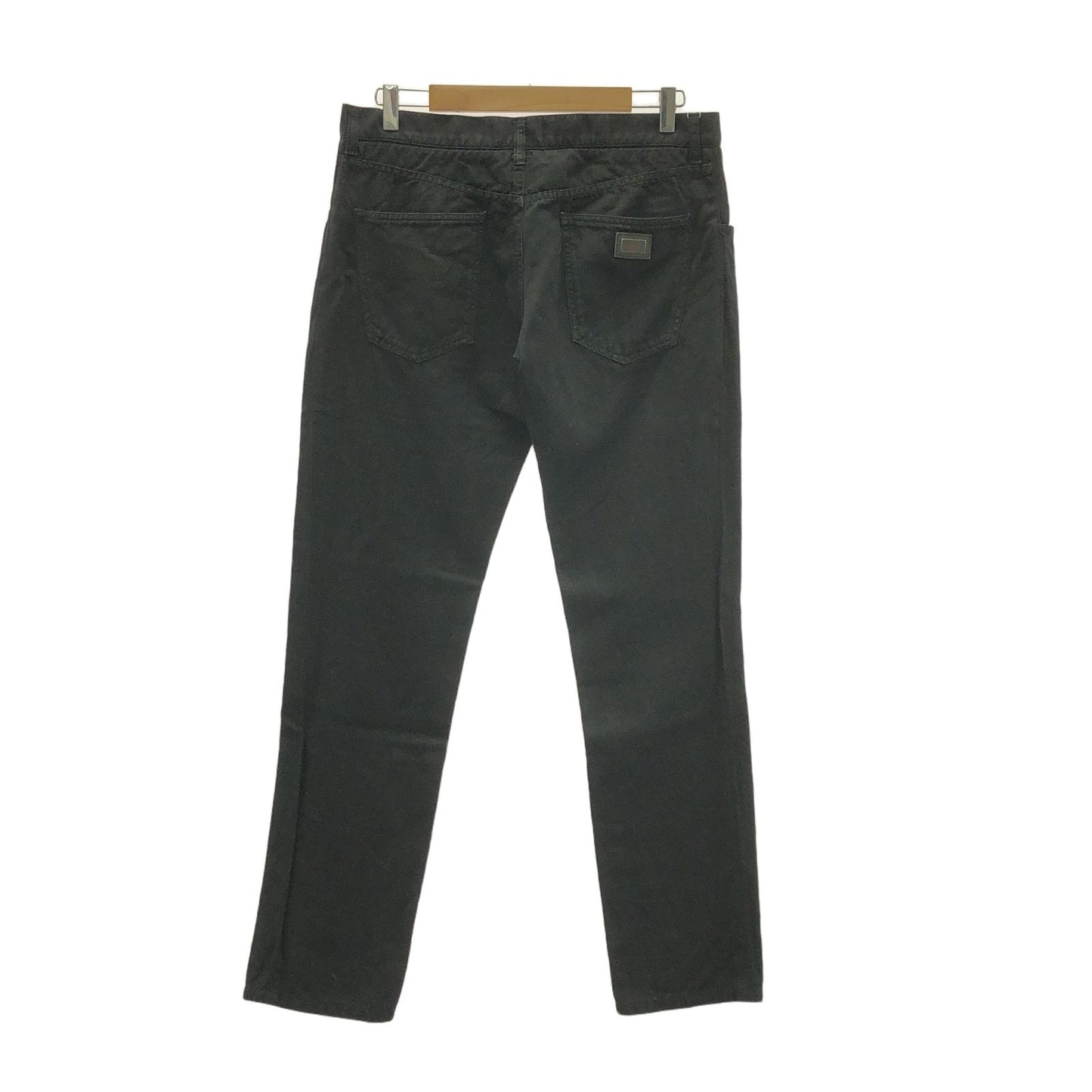 DOLCE & GABBANA Black Cotton Denim Pants - Size 48