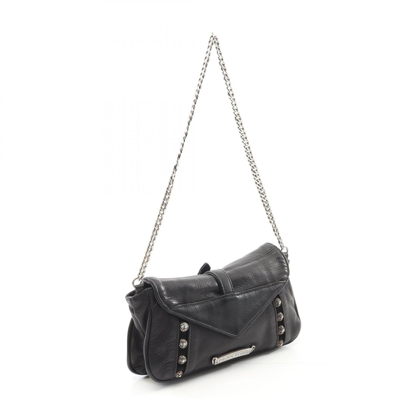 Chrome Hearts Large Dagger Crossball Leather Shoulder Bag