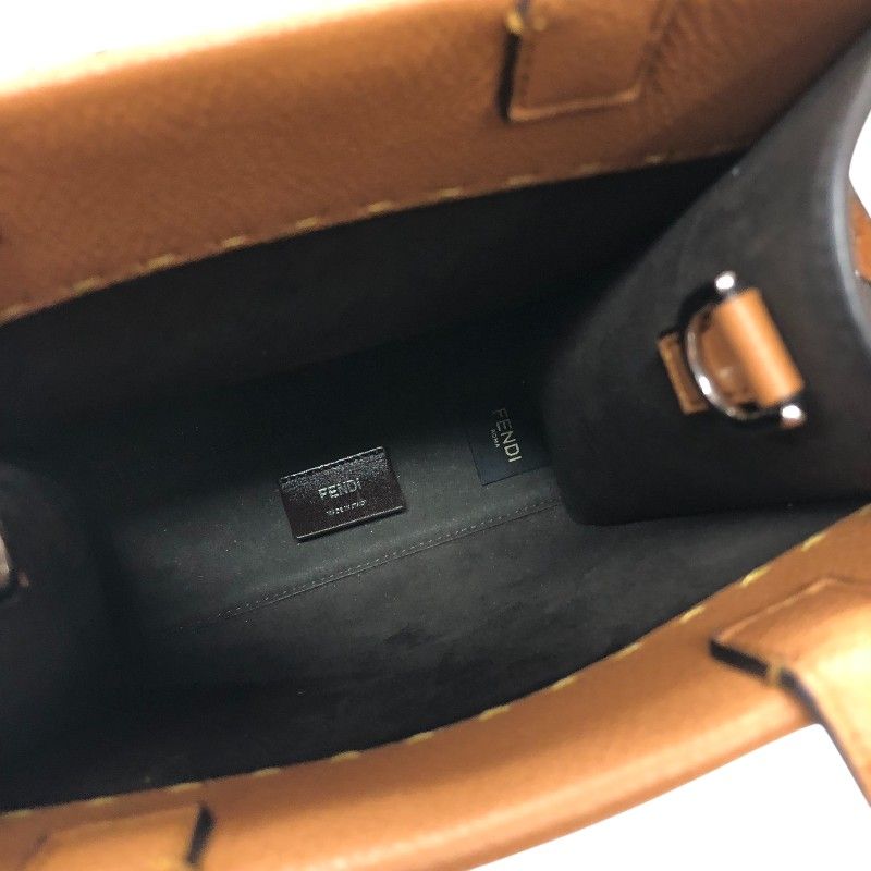 Fendi Go-To Shopper Small 2Way Shoulder Bag in Brown Calf Leather