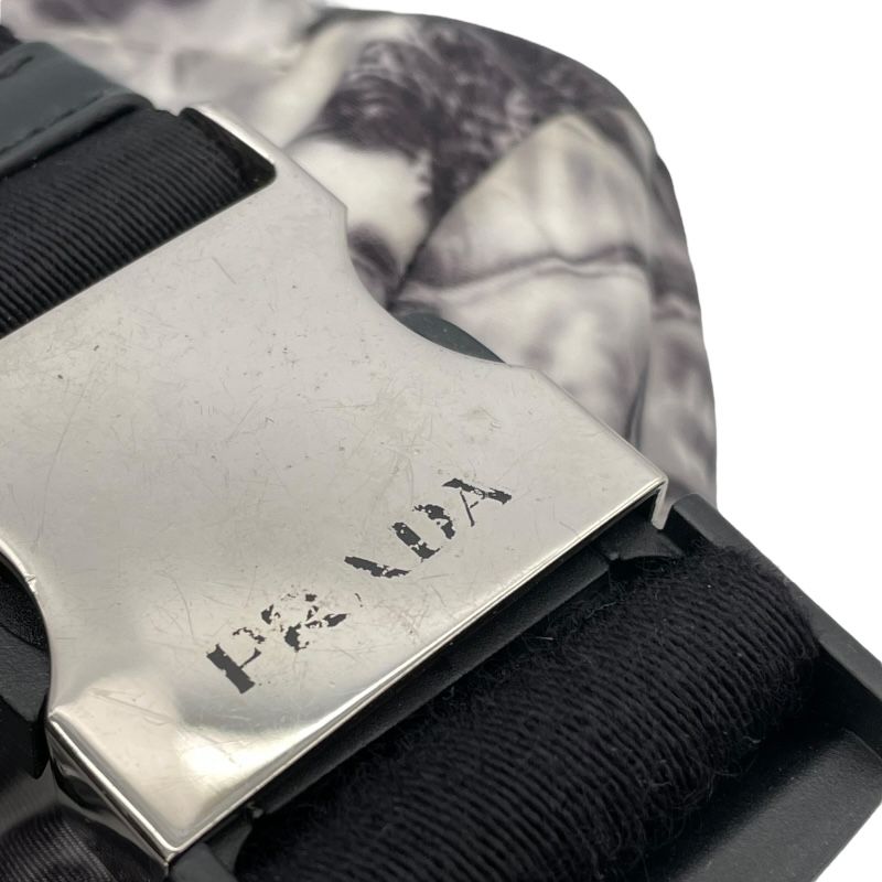 PRADA Nylon Body Bag 2VZ092 in Grey/White - Exclusive Men's Accessory