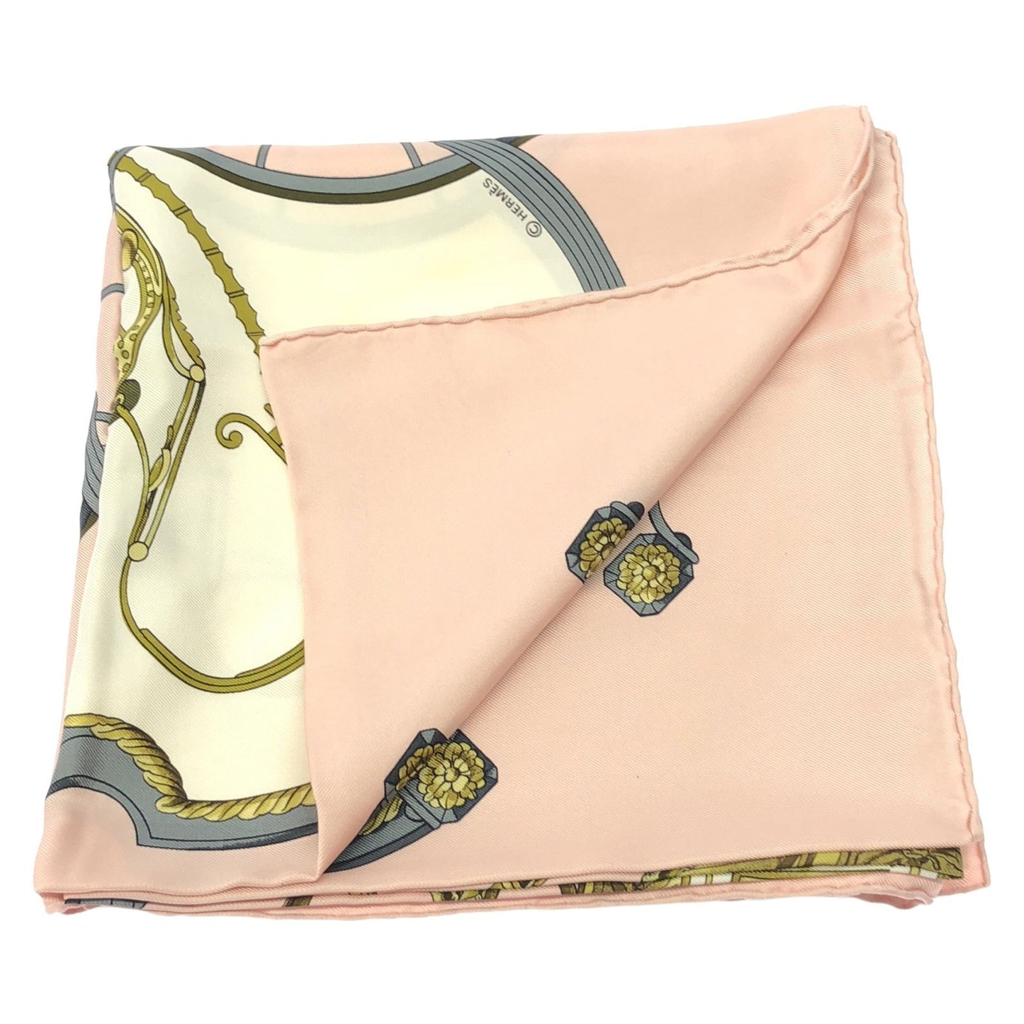 HERMES Pink Silk Scarf - Timeless Elegance