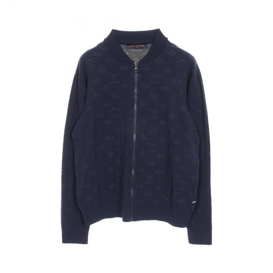 Louis Vuitton Drop Needle Monogram Knit Jacket - Navy S