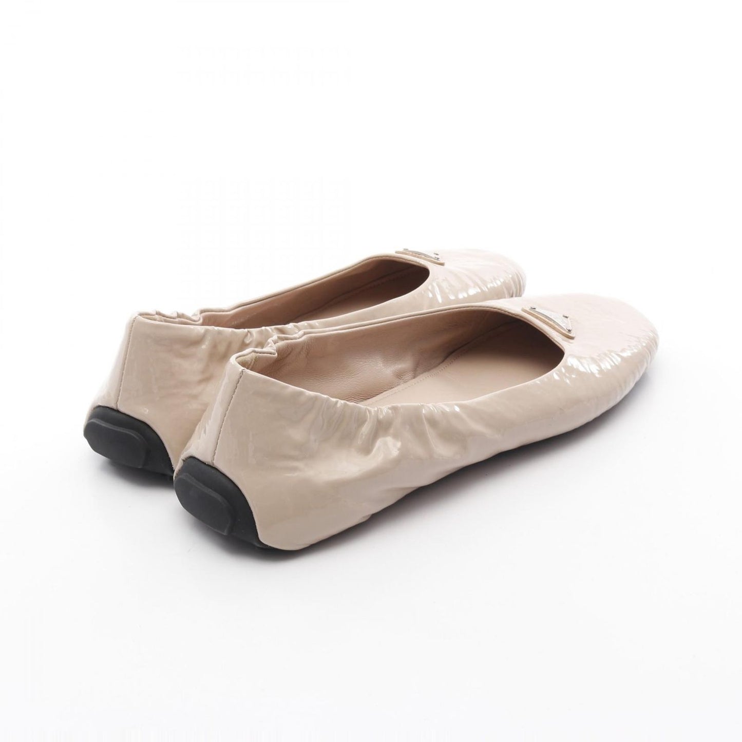 PRADA Pink Patent Leather Ballerina Flats - Size 37.5