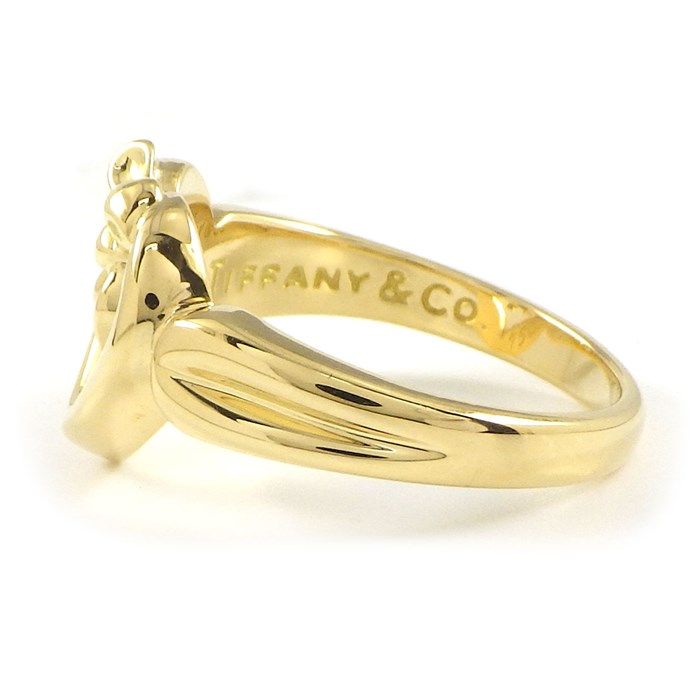 Tiffany & Co. Heart with Bow Ring in 18K Yellow Gold - Size 9