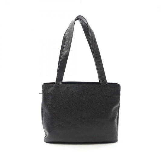 CHANEL Coco Mark Black Calfskin Tote Bag - Timeless Elegance