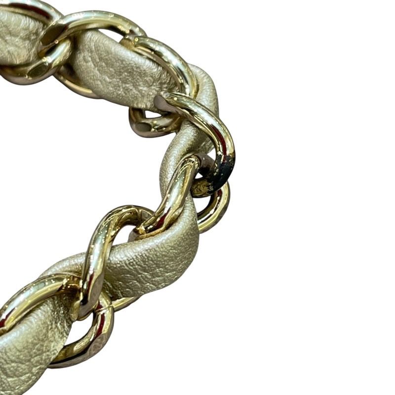 CHANEL Matelassé 25 Shoulder Bag in Gold Caviar Skin