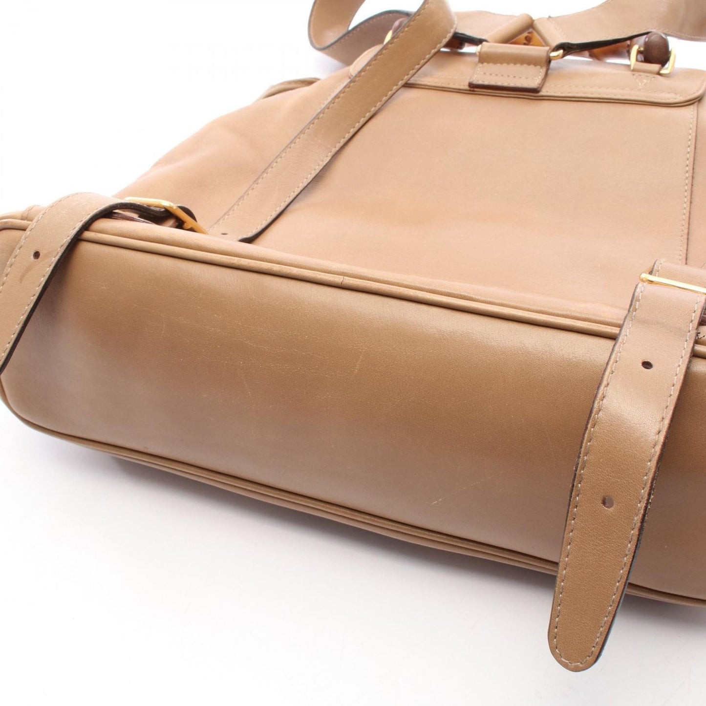 GUCCI Bamboo Backpack in Beige Leather - Timeless Elegance