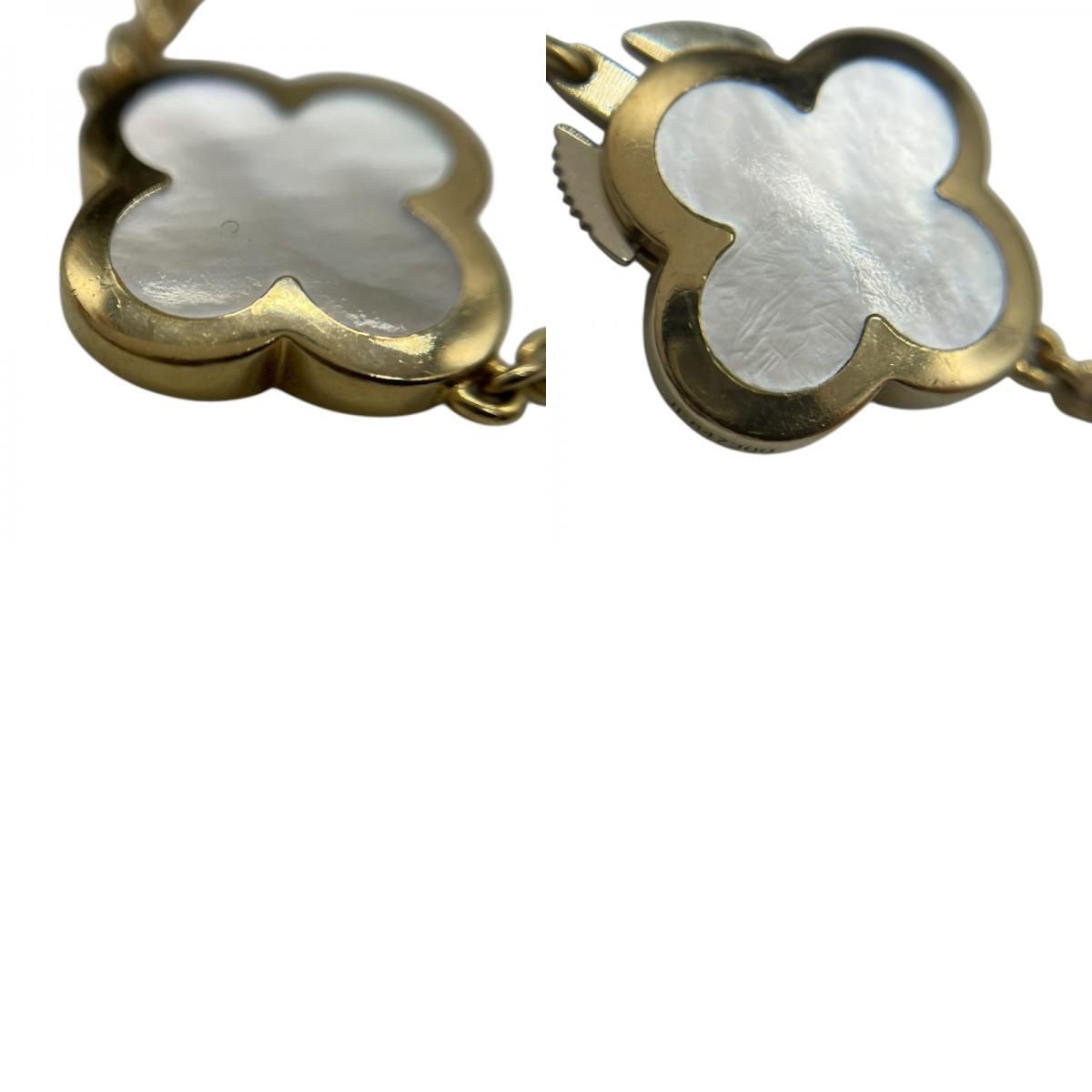 Van Cleef & Arpels Pure Alhambra 4P Motif MOP Bracelet 750YG