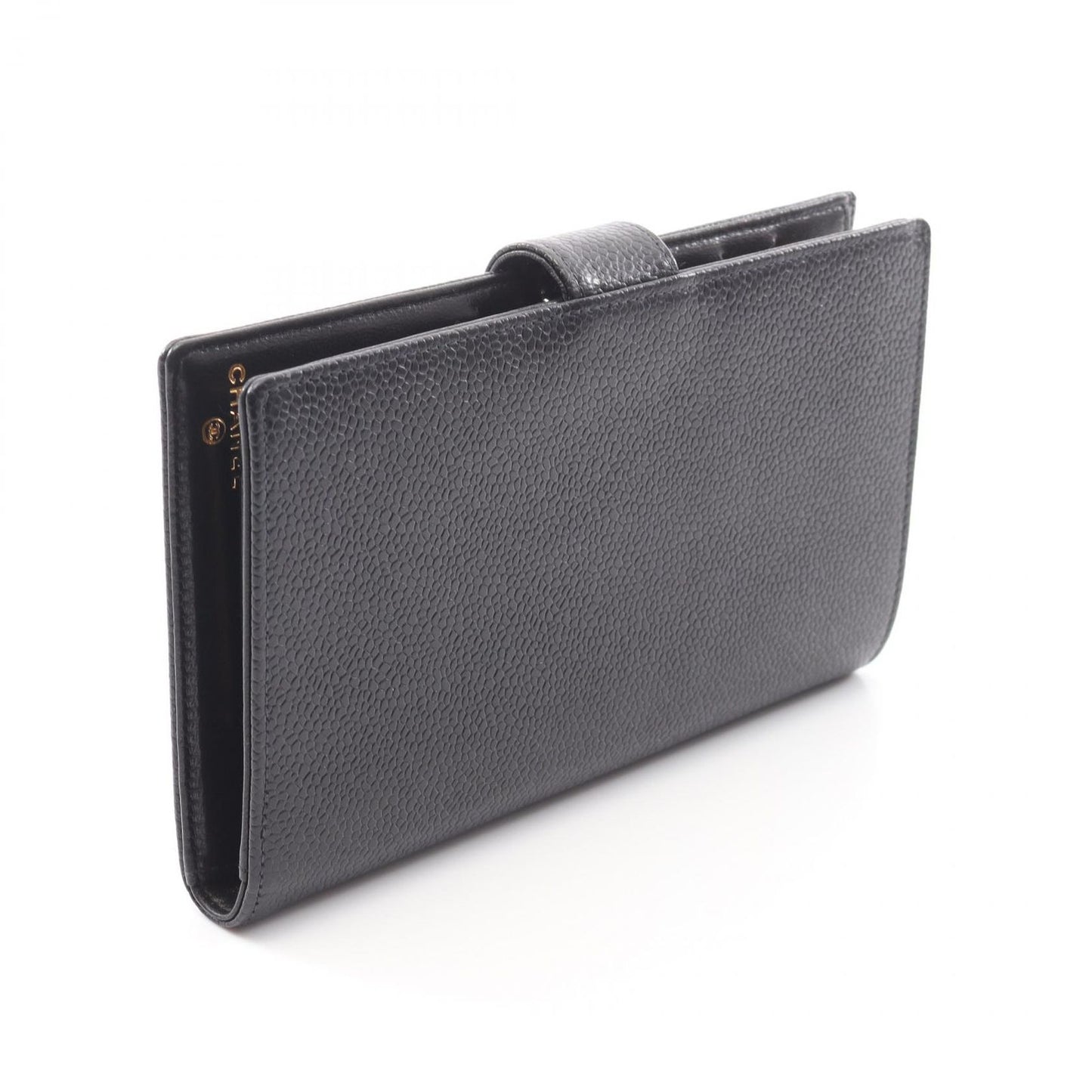 CHANEL Coco Mark Black Leather Wallet - Timeless Elegance