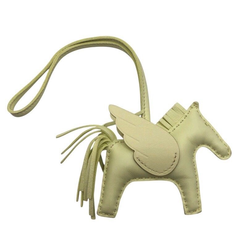 HERMES Rodeo Pegasus PM Charm in Yellow Milton - Exquisite Craftsmanship