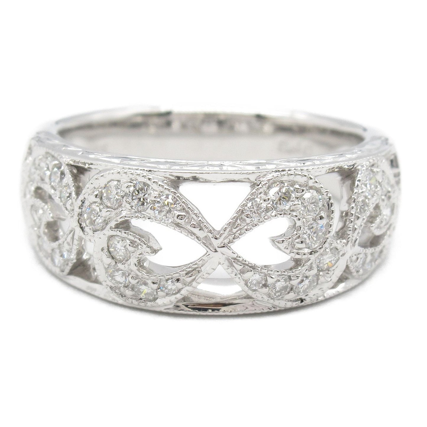 Elegant K18WG Diamond Ring - 0.40ct - Size 11.5