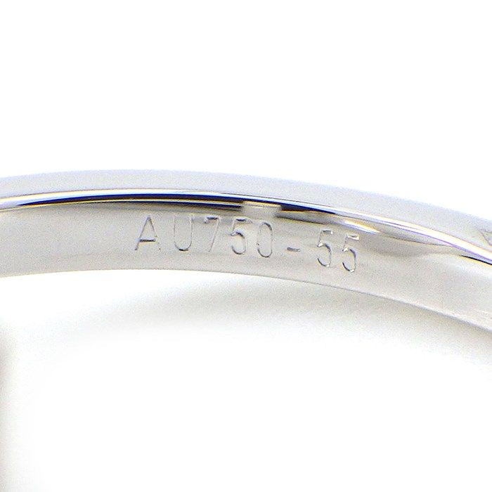 HERMES Éperon d'Or Diamond Ring in K18 White Gold - Size 15