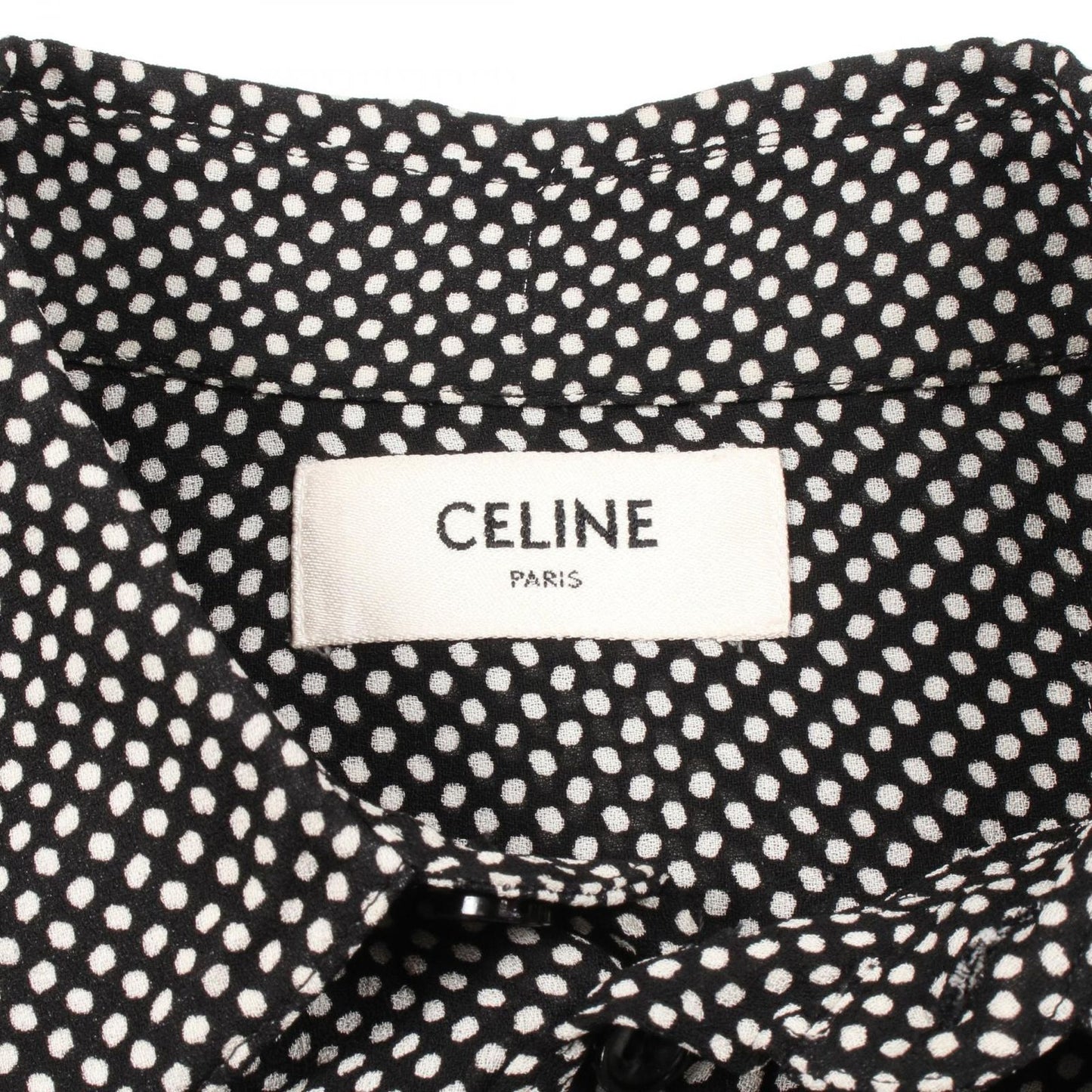 CELINE Rayon Shirt - Timeless Elegance in Black & White
