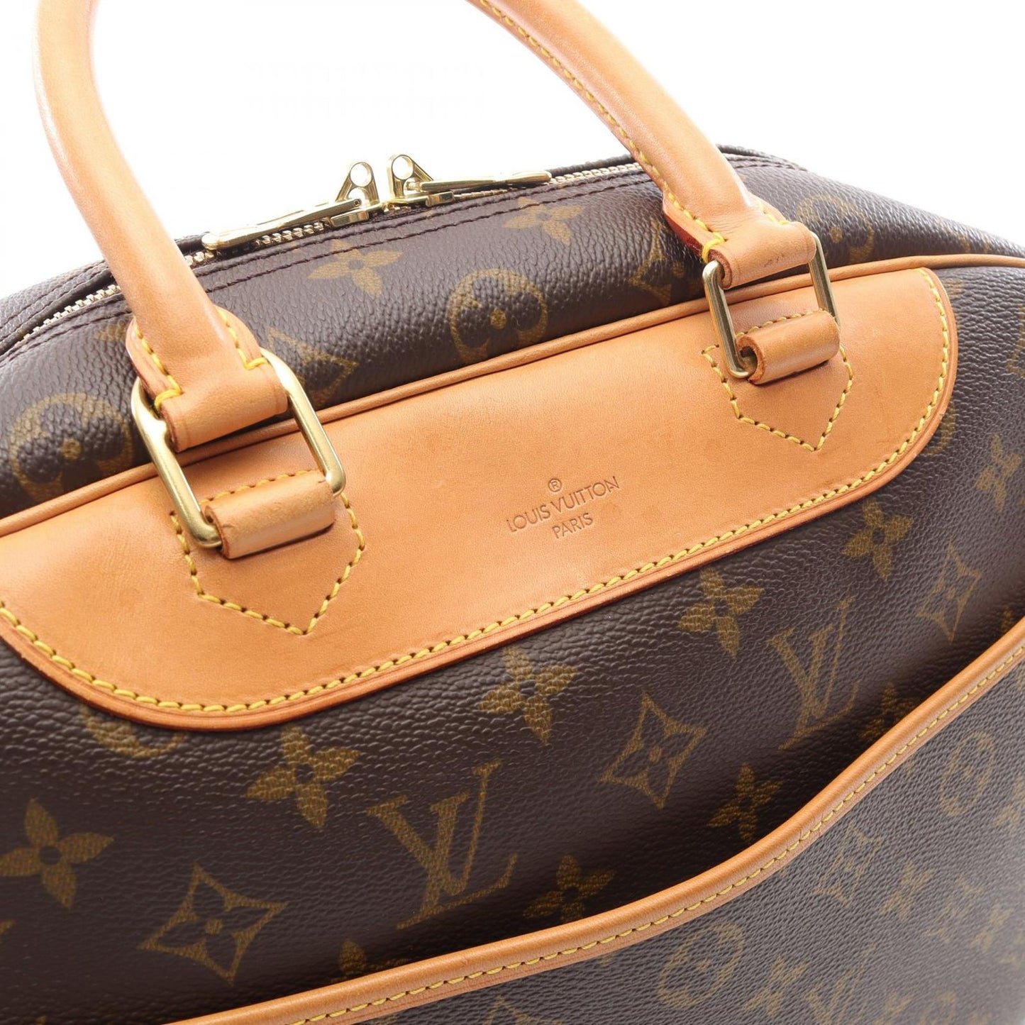 Louis Vuitton Deauville Bowling Vanity Monogram Handbag - Timeless Elegance