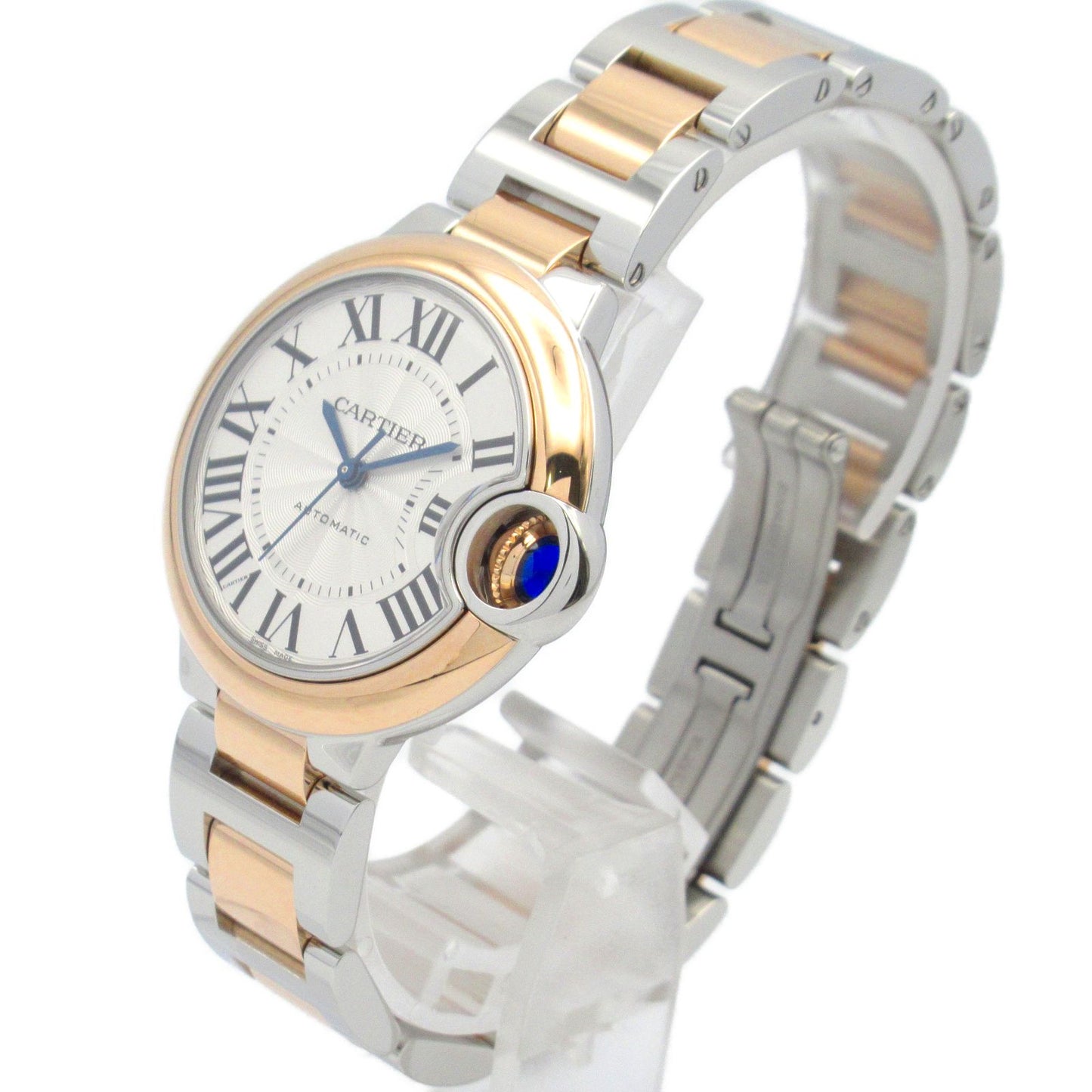 Cartier Ballon Bleu W2BB0032 - Exquisite Pink Gold & Stainless Steel Timepiece