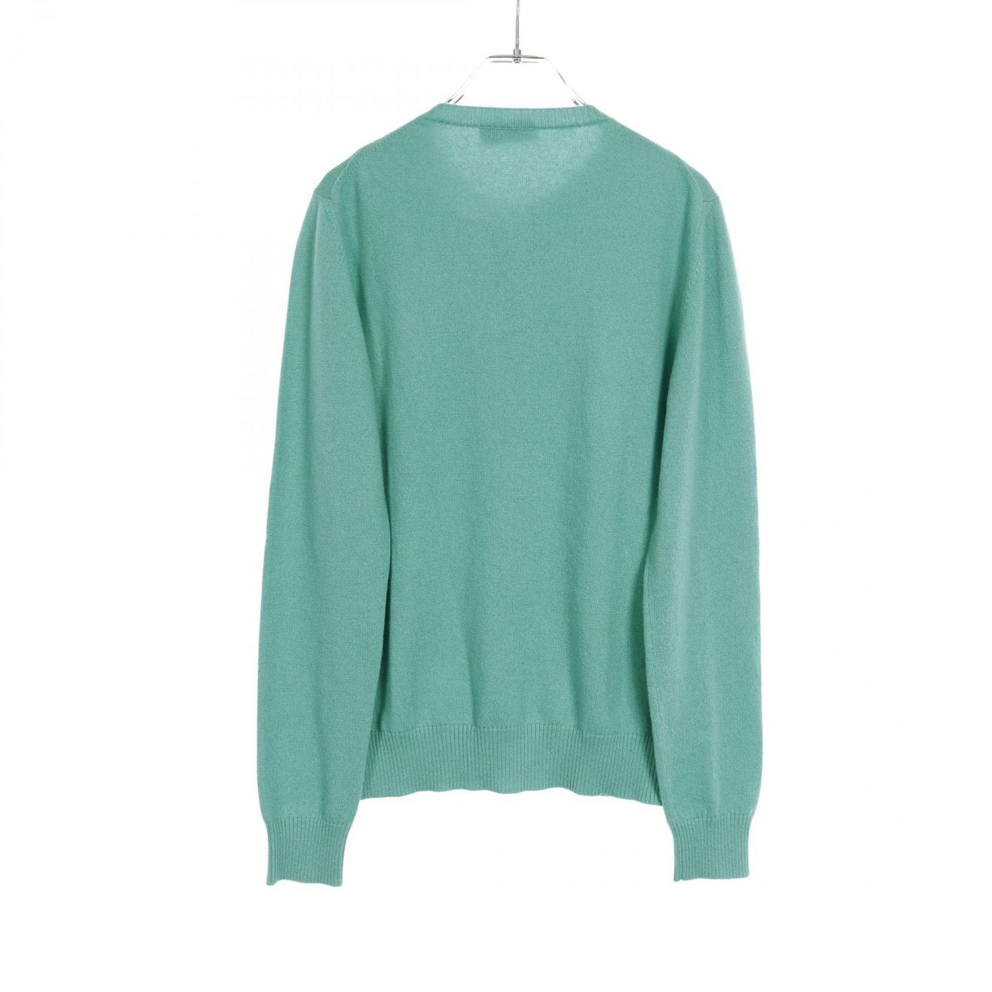 Miu Miu Cashmere Silk Logo Cardigan in Elegant Green