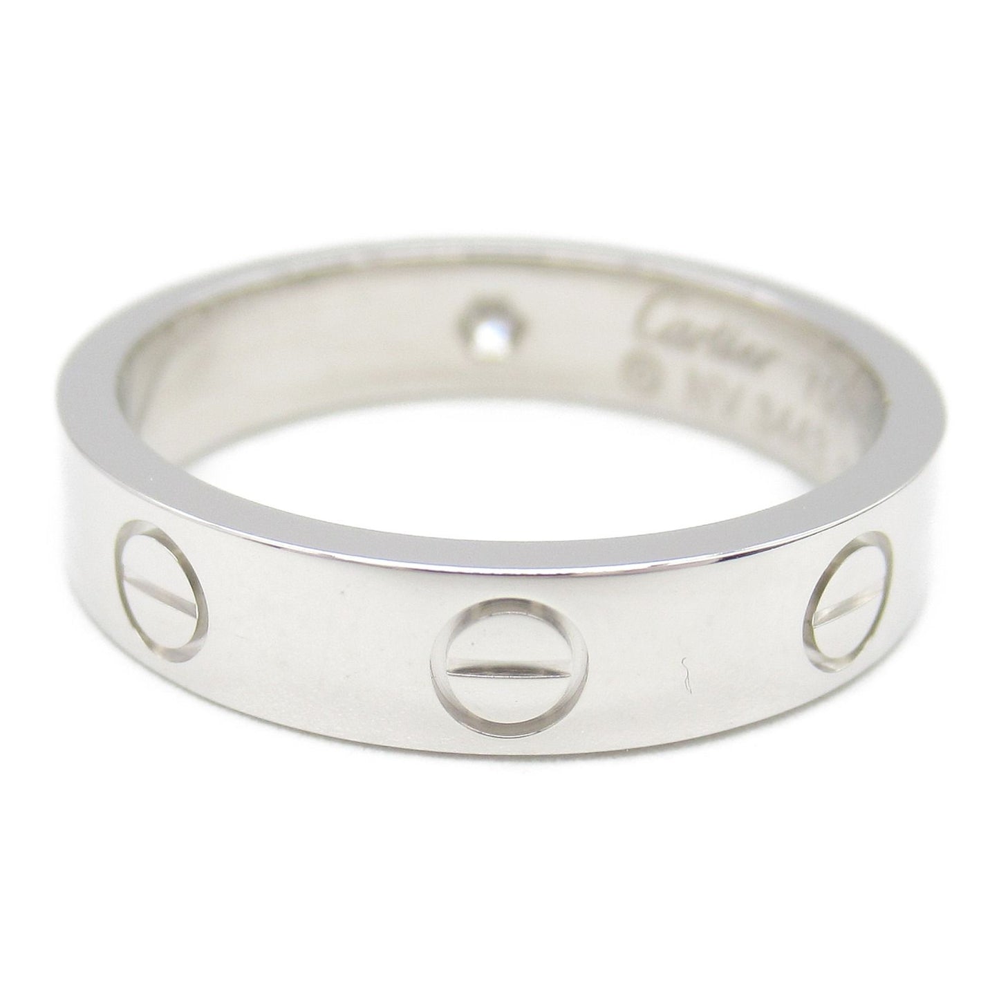 CARTIER Mini Love Ring in 18K White Gold with Diamonds
