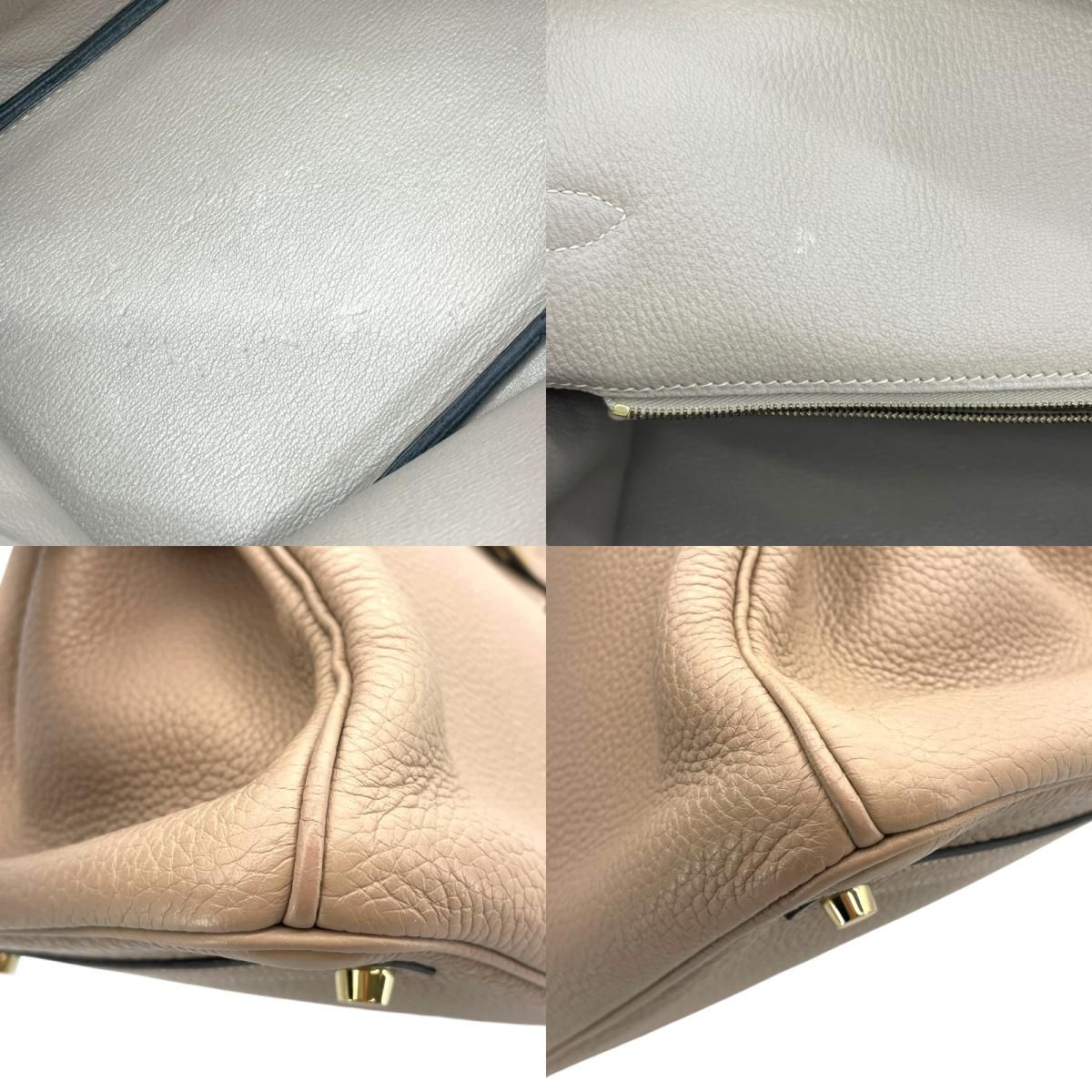 HERMES Birkin 35 in Turtledove Grey with Gold Hardware