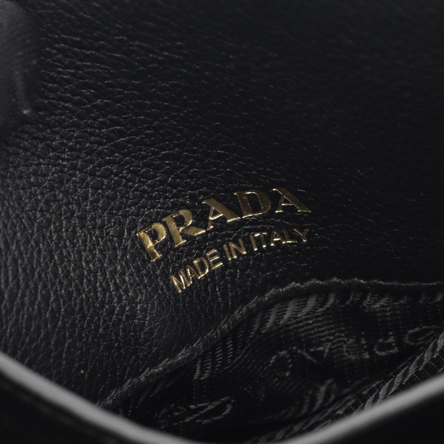 PRADA Soft Grain Triangle Logo Mini Tote Bag - Black Leather