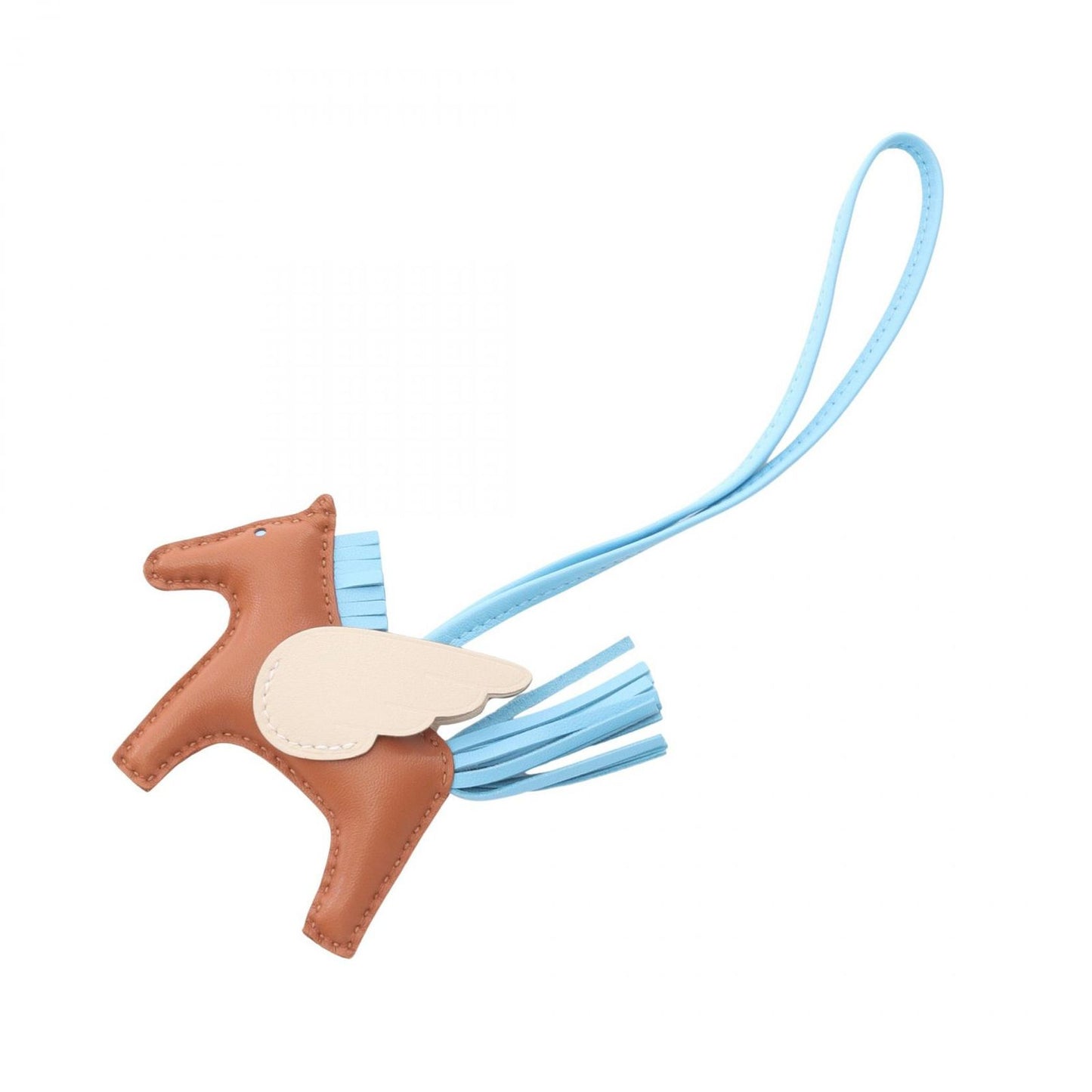 HERMES Rodeo Pegasus PM Charm in Gold, Celeste & Cre