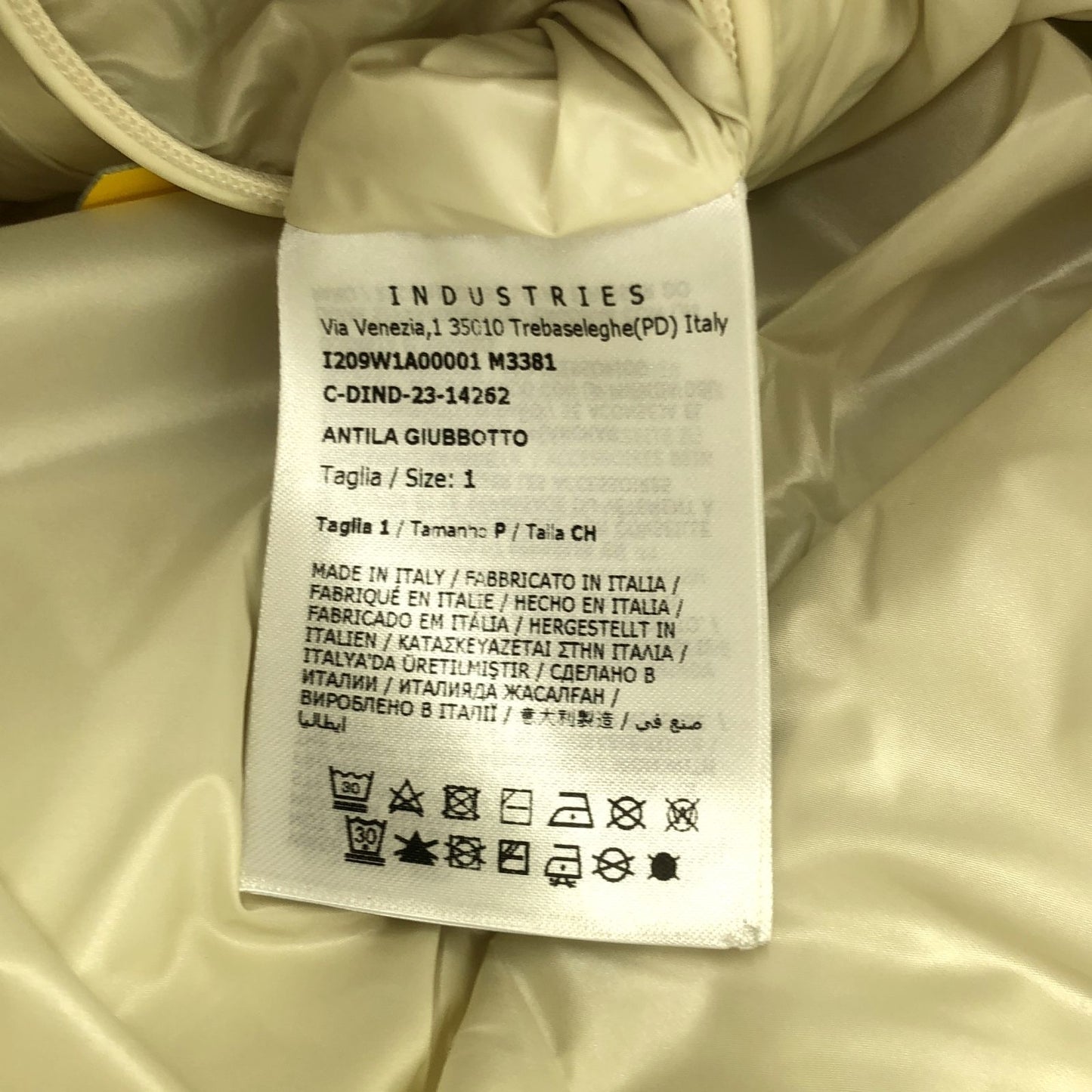 MONCLER Off-White Cotton Down Jacket - Unisex Luxury Outerwear