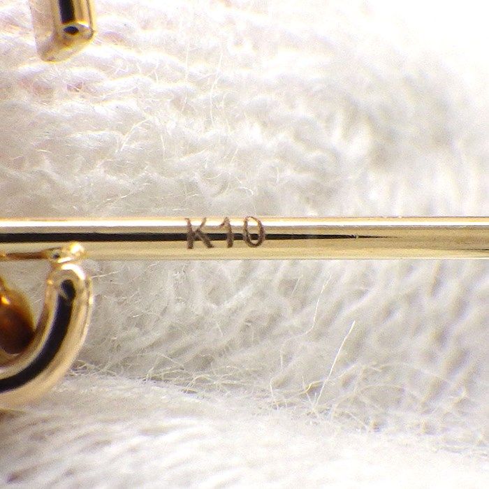 K10YG Link Swing Chain Motif Earrings - Exquisite Craftsmanship