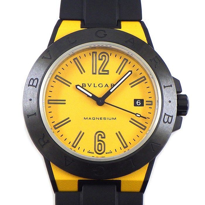 BVLGARI Diagono DG41SMCVD Automatic Watch with Yellow Dial