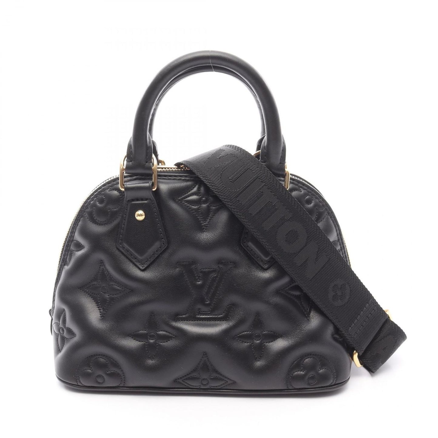 Louis Vuitton Alma Soft BB Bubblegram Handbag in Noir Leather