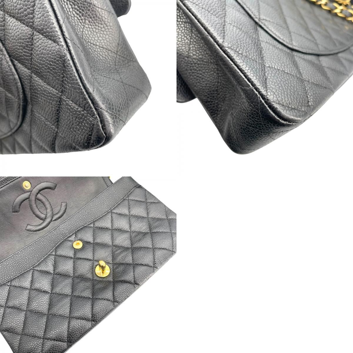 CHANEL Matelassé 25 Black Caviar Leather Shoulder Bag