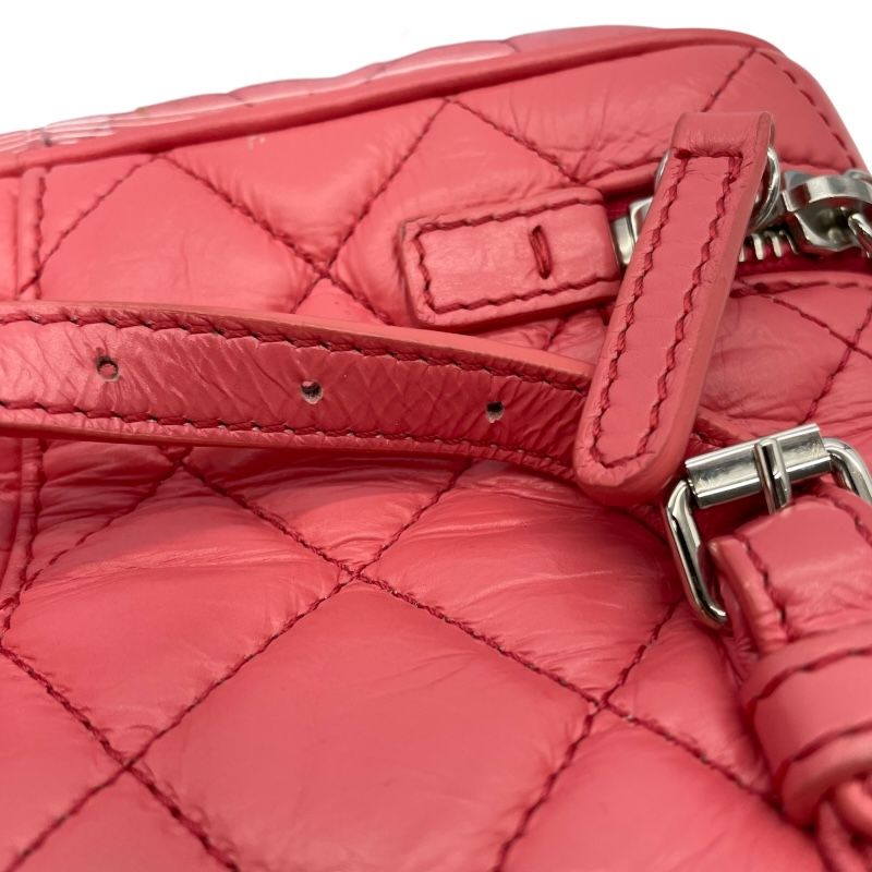 CHANEL A57826 Pink Calfskin Backpack with Silver Hardware