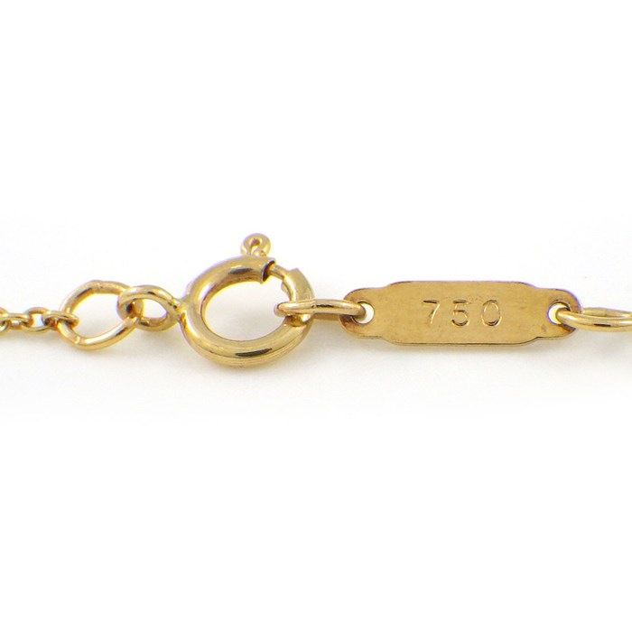 Tiffany & Co. Bow Ribbon Motif Necklace in K18 Yellow Gold