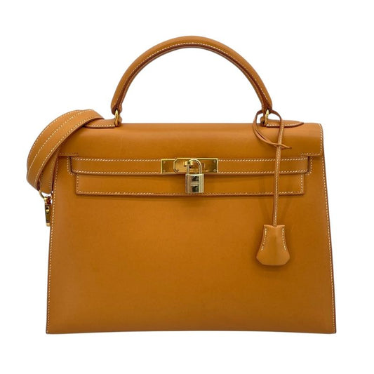 HERMES Kelly 32 Natural Sable with Gold Hardware - Timeless Elegance