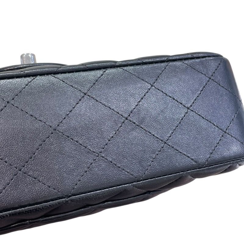 CHANEL Matelassé 23 Black Lambskin Shoulder Bag with Silver Hardware