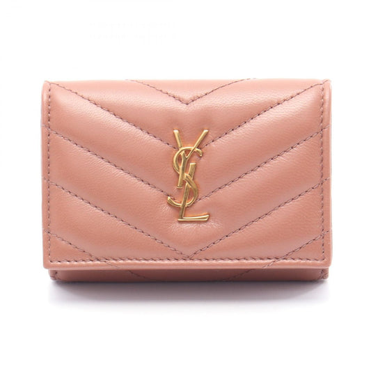 SAINT LAURENT Origami Tiny Wallet in Brown Leather - Exquisite Craftsmanship
